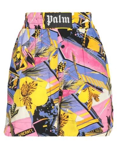 Palm Angels Woman Shorts & Bermuda Shorts Purple Size Xs Viscose, Polyester In Multi