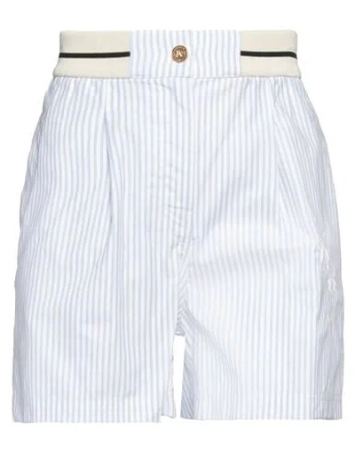 PALM ANGELS PALM ANGELS WOMAN SHORTS & BERMUDA SHORTS SKY BLUE SIZE S COTTON, ELASTANE