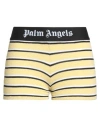 Palm Angels Woman Shorts & Bermuda Shorts Yellow Size L Cotton, Polyamide, Polyester, Elastane In Yellow