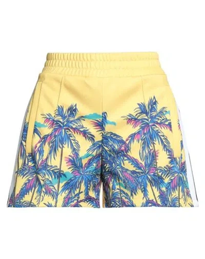 Palm Angels Woman Shorts & Bermuda Shorts Yellow Size M Polyester