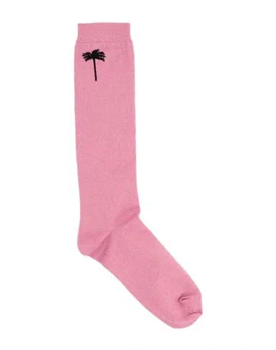 Palm Angels Woman Socks & Hosiery Pink Size L/xl Cotton, Polyester, Elastane, Polyamide