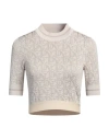 Palm Angels Monogram Cropped Top In Neutral