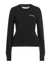 Palm Angels Cropped Pullover With Embroidered Logo In Black