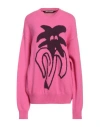 Palm Angels Woman Sweater Fuchsia Size M Wool, Viscose, Polyamide, Cashmere, Polyester In Pink