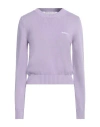 Palm Angels Woman Sweater Lilac Size L Cotton In Purple