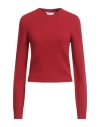 Palm Angels Woman Sweater Red Size M Merino Wool, Viscose, Polyamide, Cashmere, Acrylic In Red