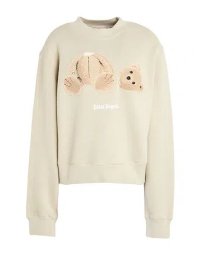 Palm Angels Woman Sweatshirt Beige Size M Cotton In Neutral
