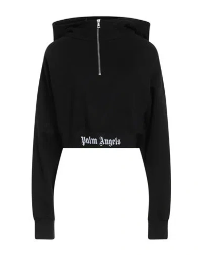 Palm Angels Woman Sweatshirt Black Size M Cotton, Elastane, Polyamide, Polyester