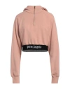 Palm Angels Woman Sweatshirt Blush Size Xs Cotton, Elastane, Polyamide, Polyester In Pink