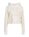 Palm Angels Woman Sweatshirt Ivory Size S Cotton In White
