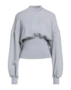Palm Angels Woman Sweatshirt Light Grey Size Xs Cotton, Elastane, Polyester