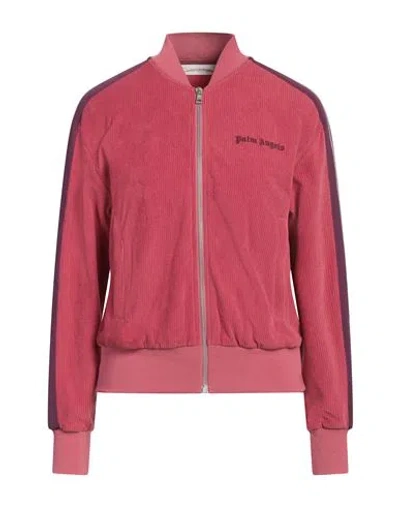 Palm Angels Woman Sweatshirt Mauve Size L Cotton, Polyamide, Polyester, Elastane In Purple