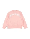 Palm Angels Pink Cotton Sweatshirt With Logo In Pink