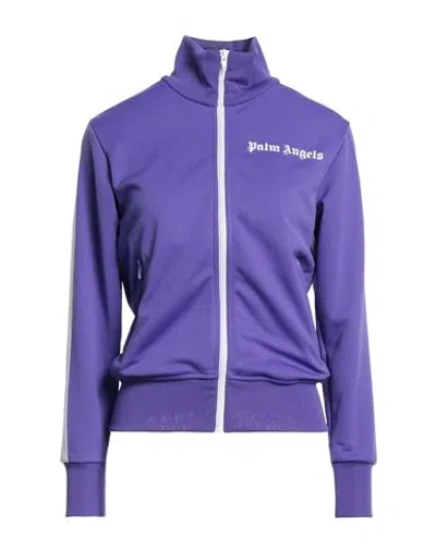 Palm Angels Woman Sweatshirt Purple Size Xxs Polyester, Elastane In Purple