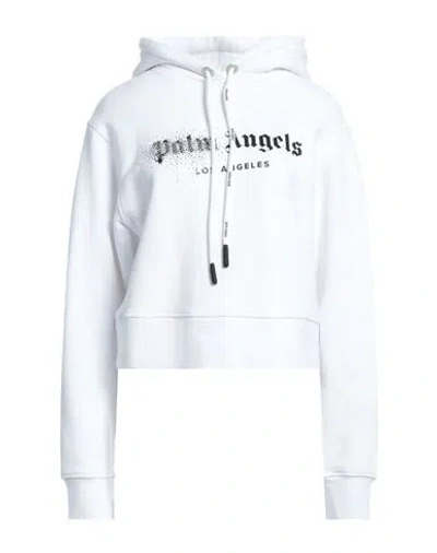 Palm Angels Woman Sweatshirt White Size L Cotton, Elastane, Glass