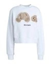 Palm Angels Woman Sweatshirt White Size M Cotton, Elastane, Wool, Acrylic, Polyester