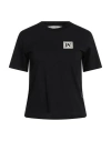 Palm Angels Ski Club Fitted T-shirt Contrast Print In Black