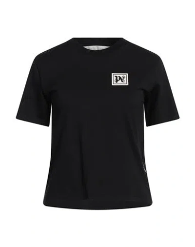 PALM ANGELS PALM ANGELS WOMAN T-SHIRT BLACK SIZE M COTTON