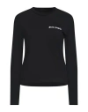 Palm Angels Cropped Pullover With Embroidered Logo In Black