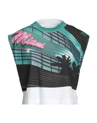Palm Angels Woman T-shirt White Size M Cotton