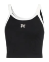 Palm Angels Monogram Tank Top Black Off White In Black