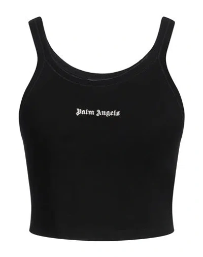 Palm Angels Woman Tank Top Black Size L Cotton