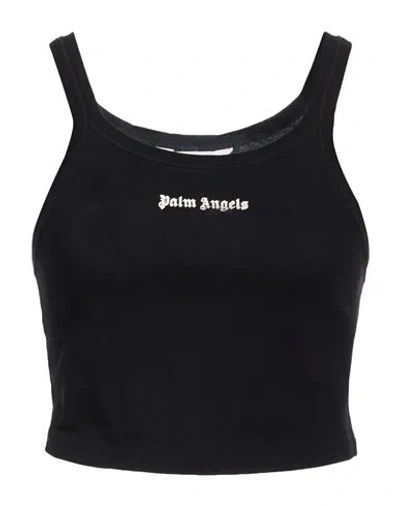 Palm Angels Woman Tank Top Black Size L Cotton, Polyester