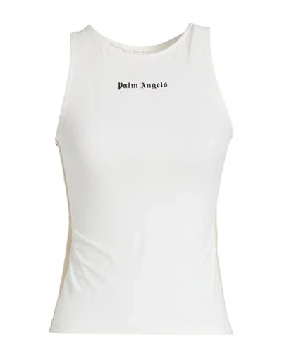 Palm Angels Woman Tank Top White Size Xxs Polyamide, Elastane, Polyester
