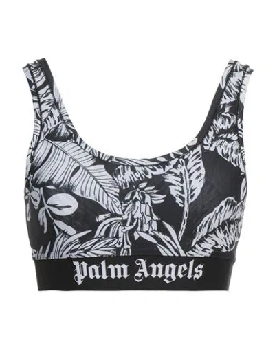 Palm Angels Woman Top Black Size L Polyester, Elastane