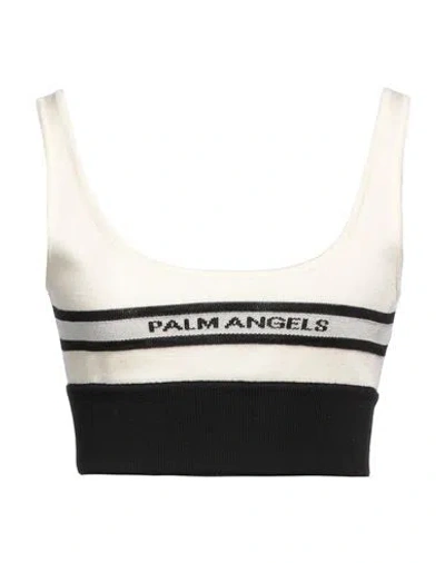PALM ANGELS PALM ANGELS WOMAN TOP IVORY SIZE S WOOL