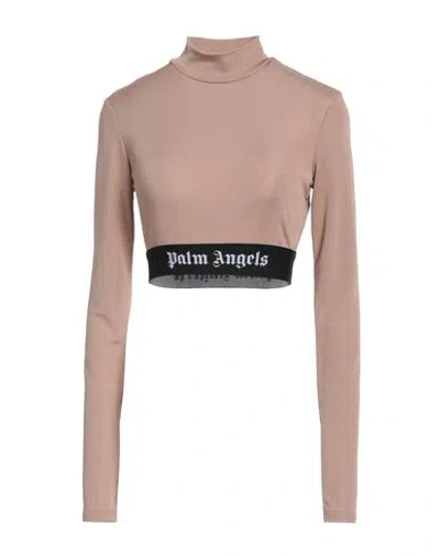 Palm Angels Top With Logo In Brown