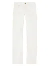 Palm Angels Basic Monogram Jeans In Offwhite