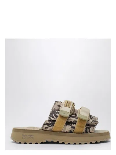 PALM ANGELS WOMEN'S BEIGE SANDAL X SUICOKE | SIZE 8 | PWIH030F24FAB002