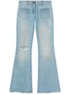 Palm Angels Blue Bootcut Denim Pants In Blue