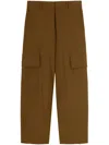 PALM ANGELS WOMEN'S BROWN AND BLACK CARGO PANTS FOR FW23