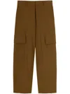Palm Angels Tailored Cotton Blend Cargo Pants In Black