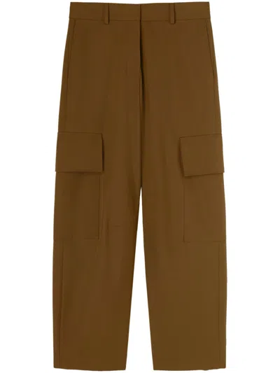 PALM ANGELS WOMEN'S BROWN AND BLACK CARGO PANTS FOR FW23