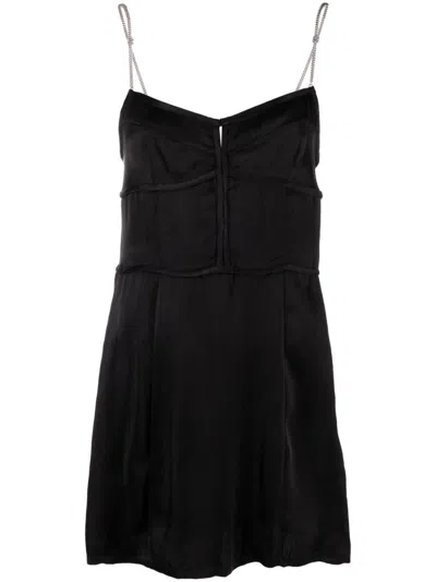 Palm Angels Women's Chain-straps Mini Dress In Black