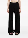 Palm Angels Eather Effect Track Trousers In 1003 Black Off