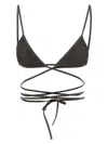 Palm Angels B Lurex Criss-cross Triangle Bikini Top