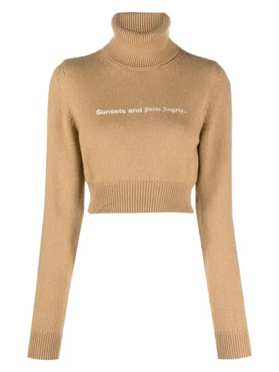 Palm Angels Women's Cropped High Neck Sweater