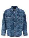 Palm Angels Printed Denim Oversize Shirt