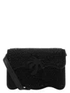 Shop Palm Angels Women's Embellished Leather Micro Palm Beach Crossbody Bag