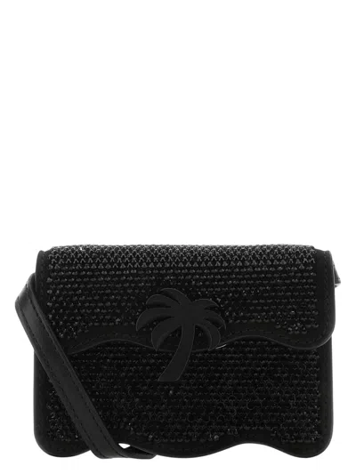 Palm Angels Women's Embellished Leather Micro Palm Beach Crossbody Bag