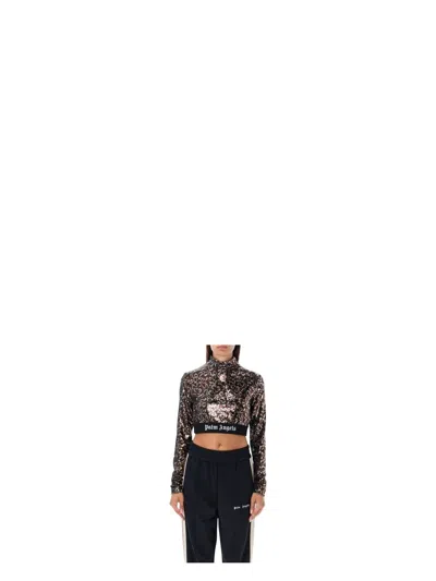 PALM ANGELS WOMEN'S EMBELLISHED POLYESTER TOP