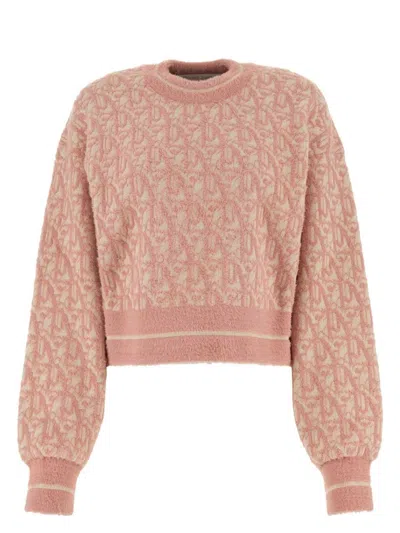 PALM ANGELS WOMEN'S EMBROIDERED NYLON BLEND SWEATER
