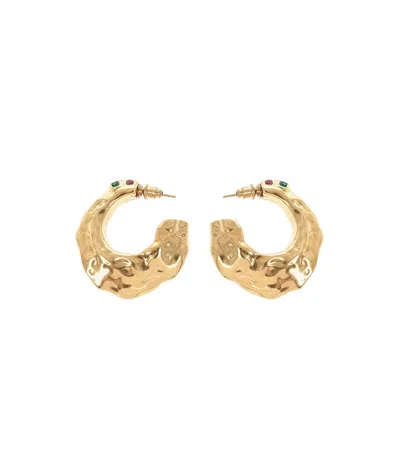 Palm Angels Women Golden Hoop Earrings