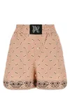 Palm Angels Printed Pattern Linen Blend Shorts