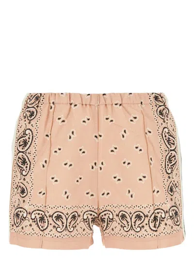 PALM ANGELS WOMEN'S LINEN BLEND SHORTS