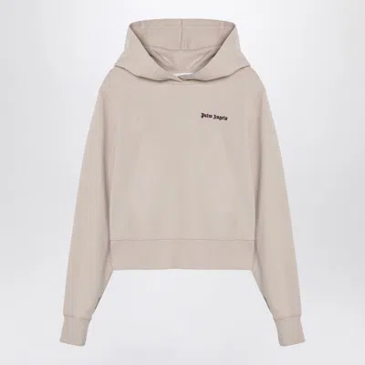 PALM ANGELS WOMEN'S LOGO HOODIE LIGHT BEIGE | SIZE XS | PWBB069F24FLE003